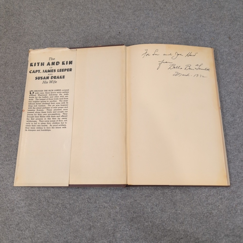 The Kith and Kin of Capt James Leeper and Susan Drake 1946 Genealogy Book - Picture 3 of 6